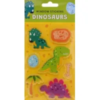 Raamstickers herbruikbaar Dino 